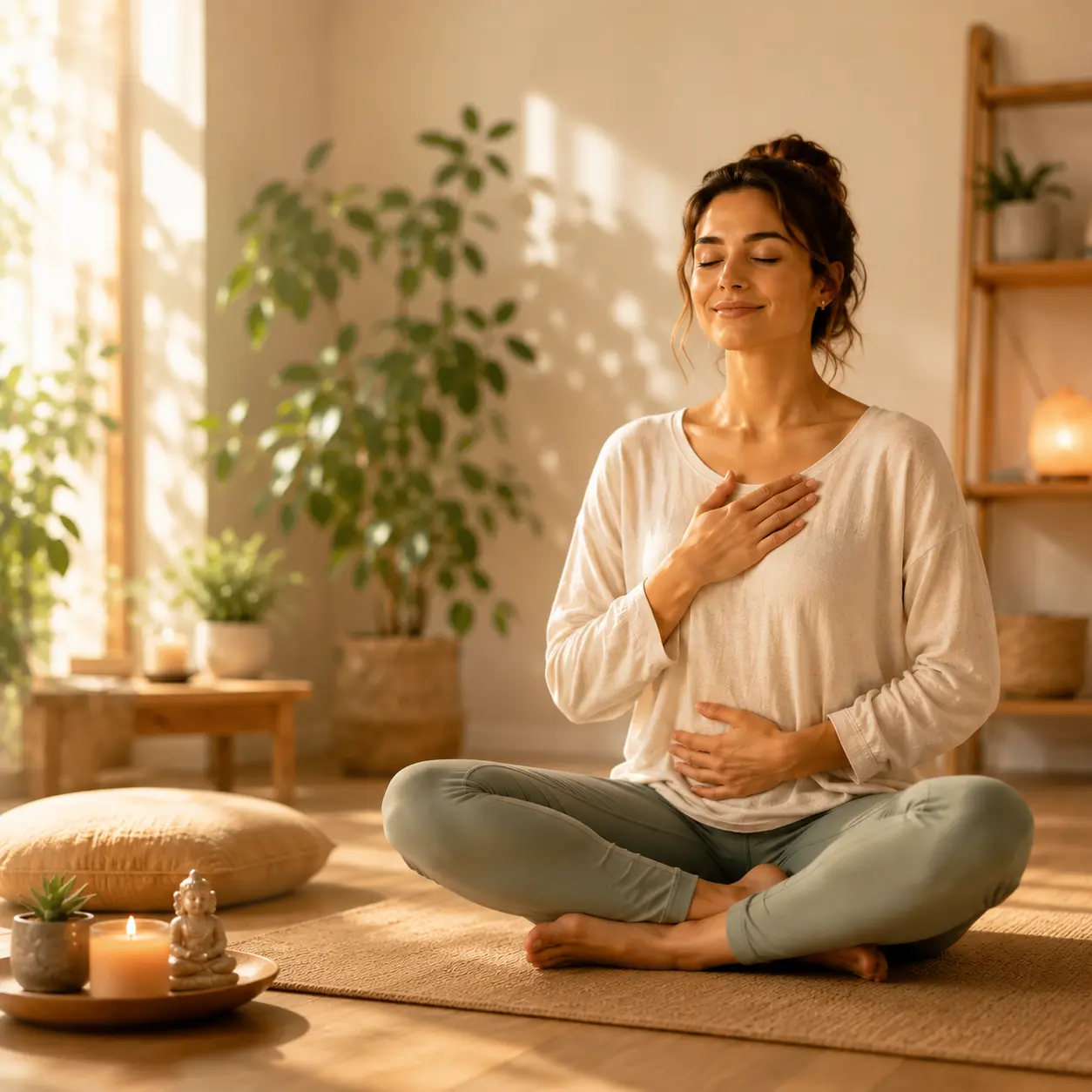 Práctica de yoga y meditación en casa — Dhyana Yoga Online